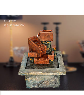 Tabletop πηγών ύφους Polyresin τούβλινη H16.5CM αμερικανική μικρή δημιουργικότητα βιοτεχνίας δώρων ντεκόρ γραφείων διακοσμήσεων προμηθευτής